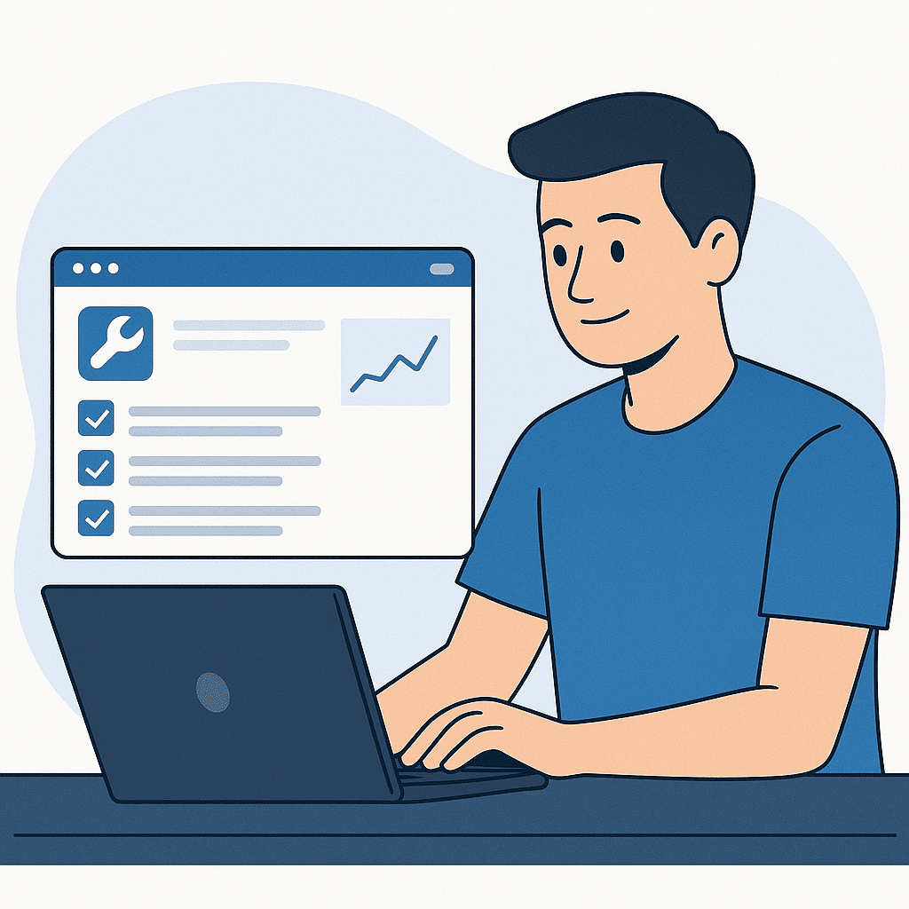 Ilustração de manutenção